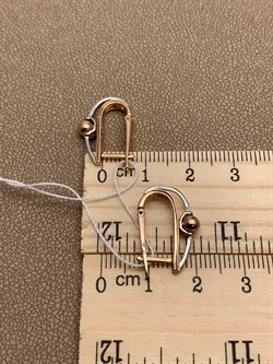 *Серьги Шары цв Красное цв Белое арт. 02-4317-00-000-1111-42-667 вес 2,98 г - фото 261362