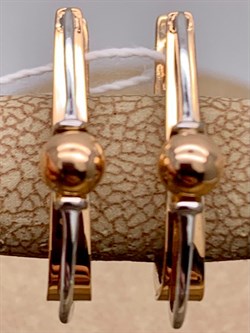 *Серьги Шары цв Красное цв Белое арт. 02-4317-00-000-1111-42-667 вес 2,98 г - фото 261363