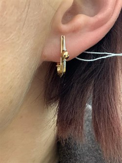 *Серьги Шары цв Красное цв Белое арт. 02-4317-00-000-1111-42-667 вес 2,98 г - фото 261388