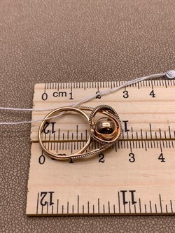 *Кольцо р.17,0 Шары цв Красное арт. 01-5248-00-000-1111-42-247 вес 3,69 г - фото 261419