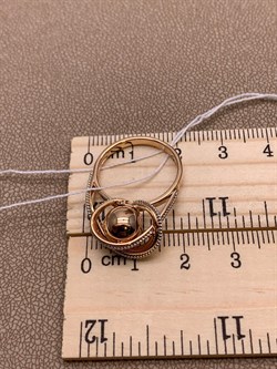 *Кольцо р.17,0 Шары цв Красное арт. 01-5248-00-000-1111-42-247 вес 3,69 г - фото 261420