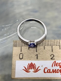 *Кольцо р.16,5 Танзанит арт. SM-R01827-X-W-TN-X-W-756 вес 2,4 г - фото 261496