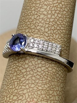 *Кольцо р.16,5 Танзанит арт. SM-R01827-X-W-TN-X-W-756 вес 2,4 г - фото 261498