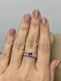 *Кольцо р.17,5 Танзанит арт. SM-R01827-X-W-TN-X-W-608 вес 2,4 г - фото 261501