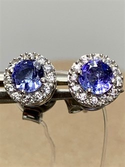 *Пусеты Танзанит арт. SM-E00599-X-W-TN-X-W-400 вес 1,4 г - фото 261618 *Пусеты Танзанит арт. SM-E00599-X-W-TN-X-W-400 вес 1,4 г - фото 261618