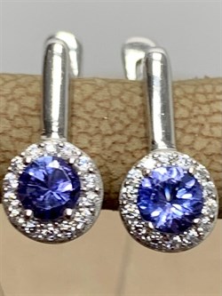 *Серьги Танзанит арт. SM-E00577-X-W-TN-X-W-426 вес 2,5 г - фото 261635 *Серьги Танзанит арт. SM-E00577-X-W-TN-X-W-426 вес 2,5 г - фото 261635