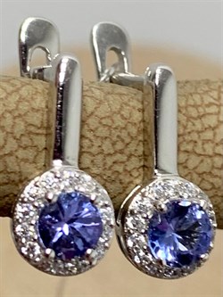 *Серьги Танзанит арт. SM-E00577-X-W-TN-X-W-426 вес 2,5 г - фото 261636 *Серьги Танзанит арт. SM-E00577-X-W-TN-X-W-426 вес 2,5 г - фото 261636