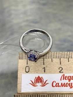 *Кольцо р.18 Танзанит арт. SM-R01833-X-W-TN-X-W-939 вес 2,4 г - фото 261667