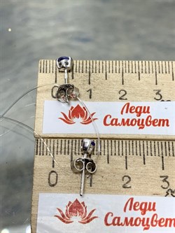 *Пусеты Танзанит арт. SM-E00598-X-W-TN-X-X-994 вес 1 г - фото 261676 *Пусеты Танзанит арт. SM-E00598-X-W-TN-X-X-994 вес 1 г - фото 261676