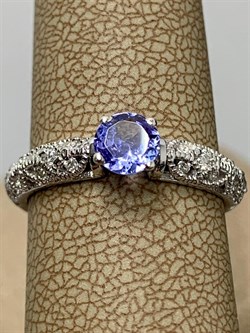*Кольцо р.16,5 Танзанит арт. SM-R01830-X-W-TN-X-W-816 вес 2,2 г - фото 261770