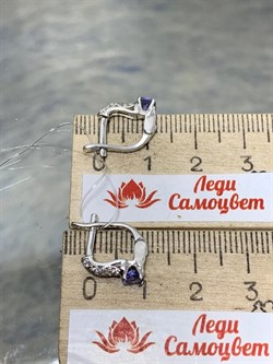 *Серьги Танзанит арт. SM-E00574-X-W-TN-X-W-547 вес 2,1 г - фото 261776 *Серьги Танзанит арт. SM-E00574-X-W-TN-X-W-547 вес 2,1 г - фото 261776