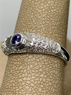*Кольцо р.18,5 Танзанит арт. SM-R01835-X-W-TN-X-W-618 вес 2,9 г - фото 261810 *Кольцо р.18,5 Танзанит арт. SM-R01835-X-W-TN-X-W-618 вес 2,9 г - фото 261810