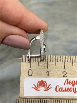 *Серьги Танзанит арт. SM-E00579-X-W-TN-X-W-952 вес 3,9 г - фото 261845