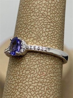 *Кольцо р.17,5 Танзанит арт. SM-R01832-X-W-TN-X-W-870 вес 2,3 г - фото 261903 *Кольцо р.17,5 Танзанит арт. SM-R01832-X-W-TN-X-W-870 вес 2,3 г - фото 261903