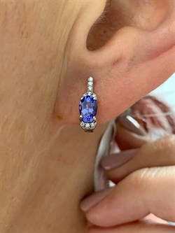 *Серьги Танзанит арт. SM-E00576-X-W-TN-X-W-641 вес 2 г - фото 261916 *Серьги Танзанит арт. SM-E00576-X-W-TN-X-W-641 вес 2 г - фото 261916
