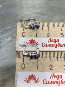 *Серьги Танзанит арт. SM-E00576-X-W-TN-X-W-641 вес 2 г - фото 261917 *Серьги Танзанит арт. SM-E00576-X-W-TN-X-W-641 вес 2 г - фото 261917