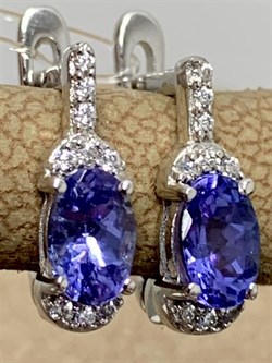 *Серьги Танзанит арт. SM-E00576-X-W-TN-X-W-641 вес 2 г - фото 261922 *Серьги Танзанит арт. SM-E00576-X-W-TN-X-W-641 вес 2 г - фото 261922