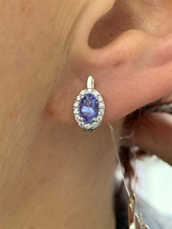 *Серьги Танзанит арт. SM-E00572-X-W-TN-X-W-712 вес 2,3 г - фото 261932 *Серьги Танзанит арт. SM-E00572-X-W-TN-X-W-712 вес 2,3 г - фото 261932