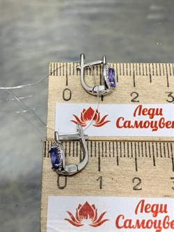 *Серьги Танзанит арт. SM-E00572-X-W-TN-X-W-712 вес 2,3 г - фото 261935 *Серьги Танзанит арт. SM-E00572-X-W-TN-X-W-712 вес 2,3 г - фото 261935