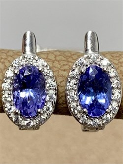*Серьги Танзанит арт. SM-E00572-X-W-TN-X-W-712 вес 2,3 г - фото 261936 *Серьги Танзанит арт. SM-E00572-X-W-TN-X-W-712 вес 2,3 г - фото 261936