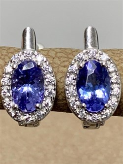 *Серьги Танзанит арт. SM-E00572-X-W-TN-X-W-712 вес 2,3 г - фото 261937 *Серьги Танзанит арт. SM-E00572-X-W-TN-X-W-712 вес 2,3 г - фото 261937
