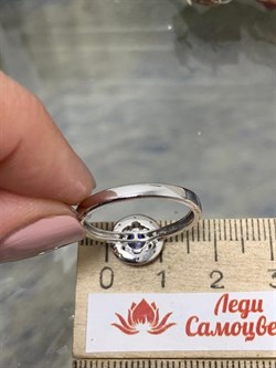 *Кольцо р.16,5 Танзанит арт. SM-R01826-X-W-TN-X-W-503 вес 2 г - фото 262049