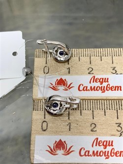 *Серьги Танзанит арт. SM-E00570-X-W-TN-X-W-499 вес 2,3 г - фото 262089