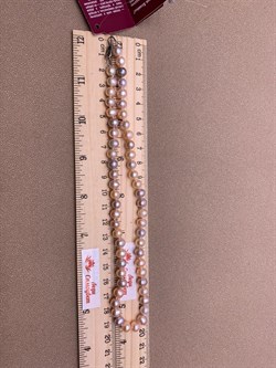 *Ожерелье р.40 д.5*6 Розовый Жемчуг Микс арт. 810604140002.40-786 - фото 262113