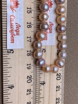 *Ожерелье р.40 д.5*6 Розовый Жемчуг Микс арт. 810604140002.40-786 - фото 262115