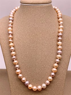 *Ожерелье р.40 д.5*6 Розовый Жемчуг Микс арт. 810604140002.40-786 - фото 262116