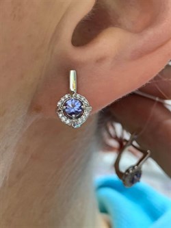 *Серьги Танзанит арт. SM-E00578-X-W-TN-X-W-228 вес 2,6 г - фото 262185 *Серьги Танзанит арт. SM-E00578-X-W-TN-X-W-228 вес 2,6 г - фото 262185