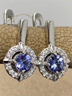 *Серьги Танзанит арт. SM-E00578-X-W-TN-X-W-228 вес 2,6 г - фото 262189 *Серьги Танзанит арт. SM-E00578-X-W-TN-X-W-228 вес 2,6 г - фото 262189