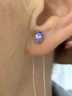 *Пусеты Танзанит арт. SM-E00600-X-W-TN-X-X-482 вес 1,1 г - фото 262212 *Пусеты Танзанит арт. SM-E00600-X-W-TN-X-X-482 вес 1,1 г - фото 262212