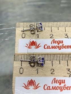 *Пусеты Танзанит арт. SM-E00600-X-W-TN-X-X-482 вес 1,1 г - фото 262213 *Пусеты Танзанит арт. SM-E00600-X-W-TN-X-X-482 вес 1,1 г - фото 262213