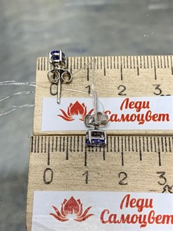 *Пусеты Танзанит арт. SM-E00600-X-W-TN-X-X-482 вес 1,1 г - фото 262214 *Пусеты Танзанит арт. SM-E00600-X-W-TN-X-X-482 вес 1,1 г - фото 262214