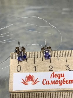 *Пусеты Танзанит арт. SM-E00600-X-W-TN-X-X-482 вес 1,1 г - фото 262215 *Пусеты Танзанит арт. SM-E00600-X-W-TN-X-X-482 вес 1,1 г - фото 262215