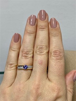 *Кольцо р.17 Танзанит арт. SM-R01827-X-L-TN-X-W-503 вес 2,2 г - фото 262245