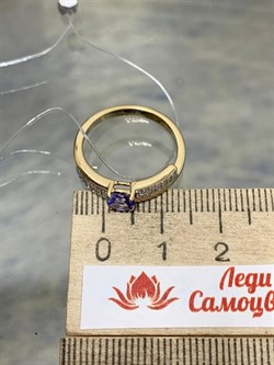 *Кольцо р.17 Танзанит арт. SM-R01827-X-L-TN-X-W-503 вес 2,2 г - фото 262249
