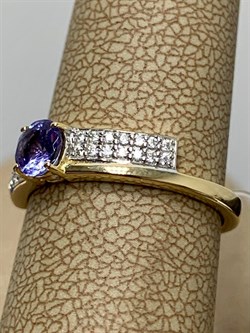 *Кольцо р.17 Танзанит арт. SM-R01827-X-L-TN-X-W-503 вес 2,2 г - фото 262252