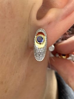 *Серьги Танзанит арт. SM-E00579-X-L-TN-X-W-867 вес 3,8 г - фото 262472 *Серьги Танзанит арт. SM-E00579-X-L-TN-X-W-867 вес 3,8 г - фото 262472