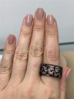 *Кольцо р.20 Коньячный Фианит Микро Вставки арт. CZ-R02368-X-WB-X-X-M2-095 вес 12,11 г - фото 262496