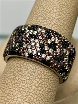 *Кольцо р.20 Коньячный Фианит Микро Вставки арт. CZ-R02368-X-WB-X-X-M2-095 вес 12,11 г - фото 262498