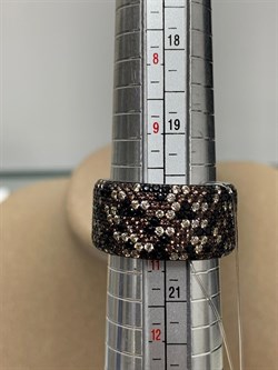 *Кольцо р.20 Коньячный Фианит Микро Вставки арт. CZ-R02368-X-WB-X-X-M2-095 вес 12,11 г - фото 262503