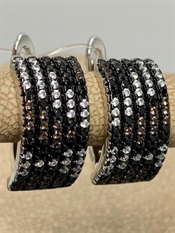 *Серьги Коньячный Фианит Микро Вставки арт. SL-E01128-X-WB-X-X-Mix-255 вес 6,24 г - фото 262517 *Серьги Коньячный Фианит Микро Вставки арт. SL-E01128-X-WB-X-X-Mix-255 вес 6,24 г - фото 262517