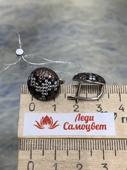 *Серьги Коньячный Фианит Микро Вставки арт. MP-E02580-X-WB-X-X-Mix-473 вес 5,41 г - фото 262529 *Серьги Коньячный Фианит Микро Вставки арт. MP-E02580-X-WB-X-X-Mix-473 вес 5,41 г - фото 262529