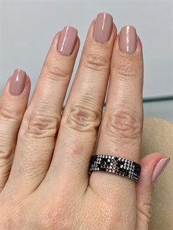 *Кольцо р.18,5 Коньячный Фианит Микро Вставки арт. MP-R00904-X-WB-X-X-Mix-518 вес 5,83 г - фото 262532 *Кольцо р.18,5 Коньячный Фианит Микро Вставки арт. MP-R00904-X-WB-X-X-Mix-518 вес 5,83 г - фото 262532