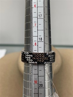 *Кольцо р.18,5 Коньячный Фианит Микро Вставки арт. MP-R00904-X-WB-X-X-Mix-518 вес 5,83 г - фото 262533 *Кольцо р.18,5 Коньячный Фианит Микро Вставки арт. MP-R00904-X-WB-X-X-Mix-518 вес 5,83 г - фото 262533