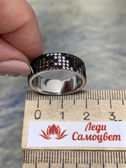 *Кольцо р.18,5 Коньячный Фианит Микро Вставки арт. MP-R00904-X-WB-X-X-Mix-518 вес 5,83 г - фото 262536 *Кольцо р.18,5 Коньячный Фианит Микро Вставки арт. MP-R00904-X-WB-X-X-Mix-518 вес 5,83 г - фото 262536