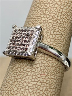 *Кольцо р.17,5 Коньячный Фианит Микро Вставки арт. SL-R63004-X-W-X-X-BR-792 вес 3,7 г - фото 262552 *Кольцо р.17,5 Коньячный Фианит Микро Вставки арт. SL-R63004-X-W-X-X-BR-792 вес 3,7 г - фото 262552