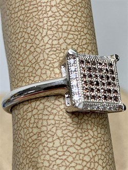 *Кольцо р.17,5 Коньячный Фианит Микро Вставки арт. SL-R63004-X-W-X-X-BR-792 вес 3,7 г - фото 262553 *Кольцо р.17,5 Коньячный Фианит Микро Вставки арт. SL-R63004-X-W-X-X-BR-792 вес 3,7 г - фото 262553